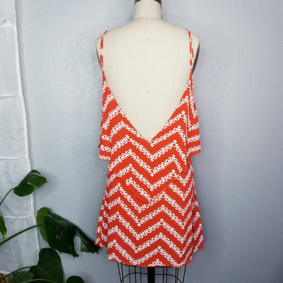 Blu moon Geo chevron  pattern dress low back - Picture 7 of 10